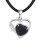 Lava Rock Love Heart Birthstone Pendant Gemstone Necklaces for Women