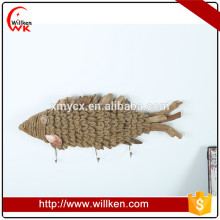 Wall hanging hook decoration wood animal fish craft