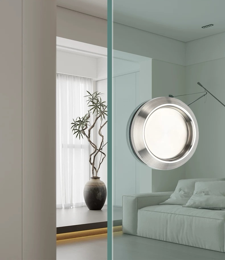مقبض باب منزلق دائري صغير من الفولاذ المقاوم للصدأ Small round stainless steel sliding door handle