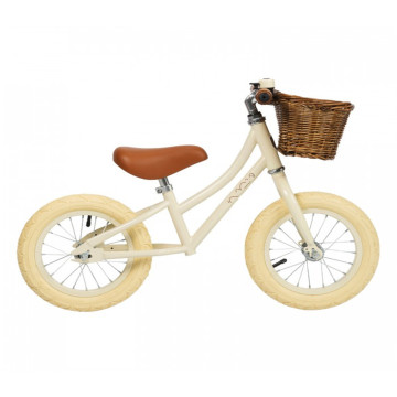 Durable Retro Vintage Cream Balance Bike for Toddlers