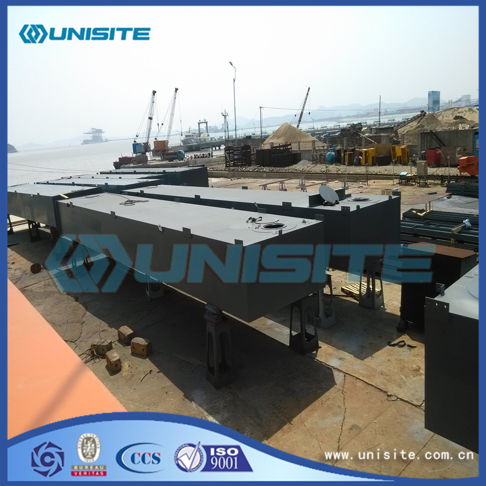 Steel floating platform for dredging