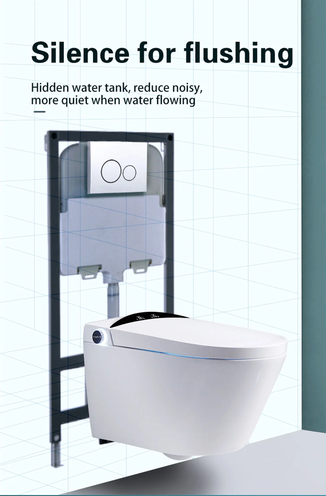 Automatically Flip The New Design Intelligent Toilet Bath Toilet