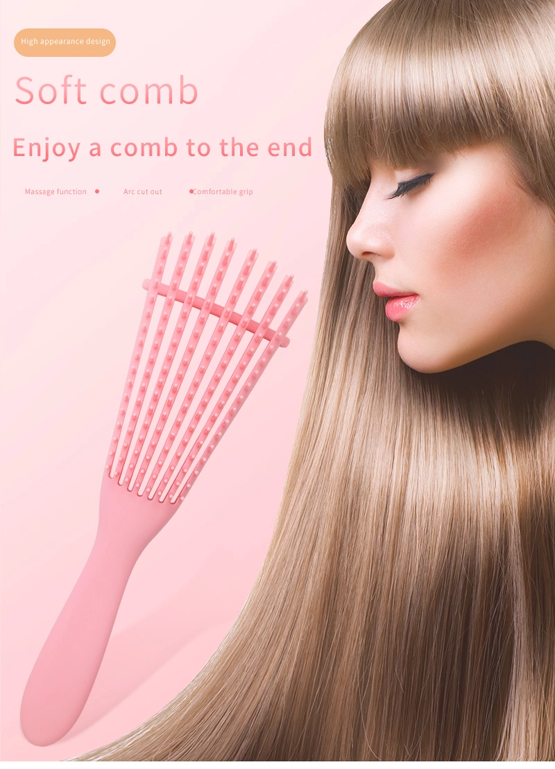 Hair Brush Scalp Massage Comb Detangle Hairbrush Wet Curly Health Care Comb for Salon Hairdressing Styling Tool