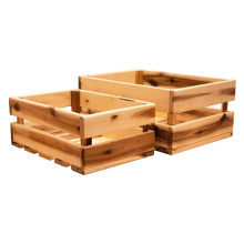 Acacia Farmhouse Style Storage Crates
