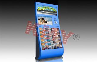 Blue Floor Standing Interactive Information Kiosk Display F