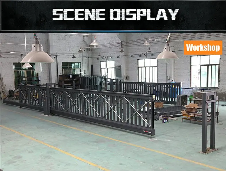 Custom Size Telescopic Sliding Gate Design Graphic Design Automatic for Main Gate Qg-L2100