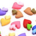 Double Heart Flat Back Resin Cacbochon For Girls Hair jewelry Creative Resin Charms Phone Stick Keychain Necklace Pendant DIY