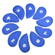 Wholesale Golf Iron Head Covers: Set of 10 in Black, Red, and Blue - Iron Golf Club Protectors and Accessories