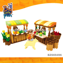 2016 hot new products mini toy store display play house education building block toy for kids
