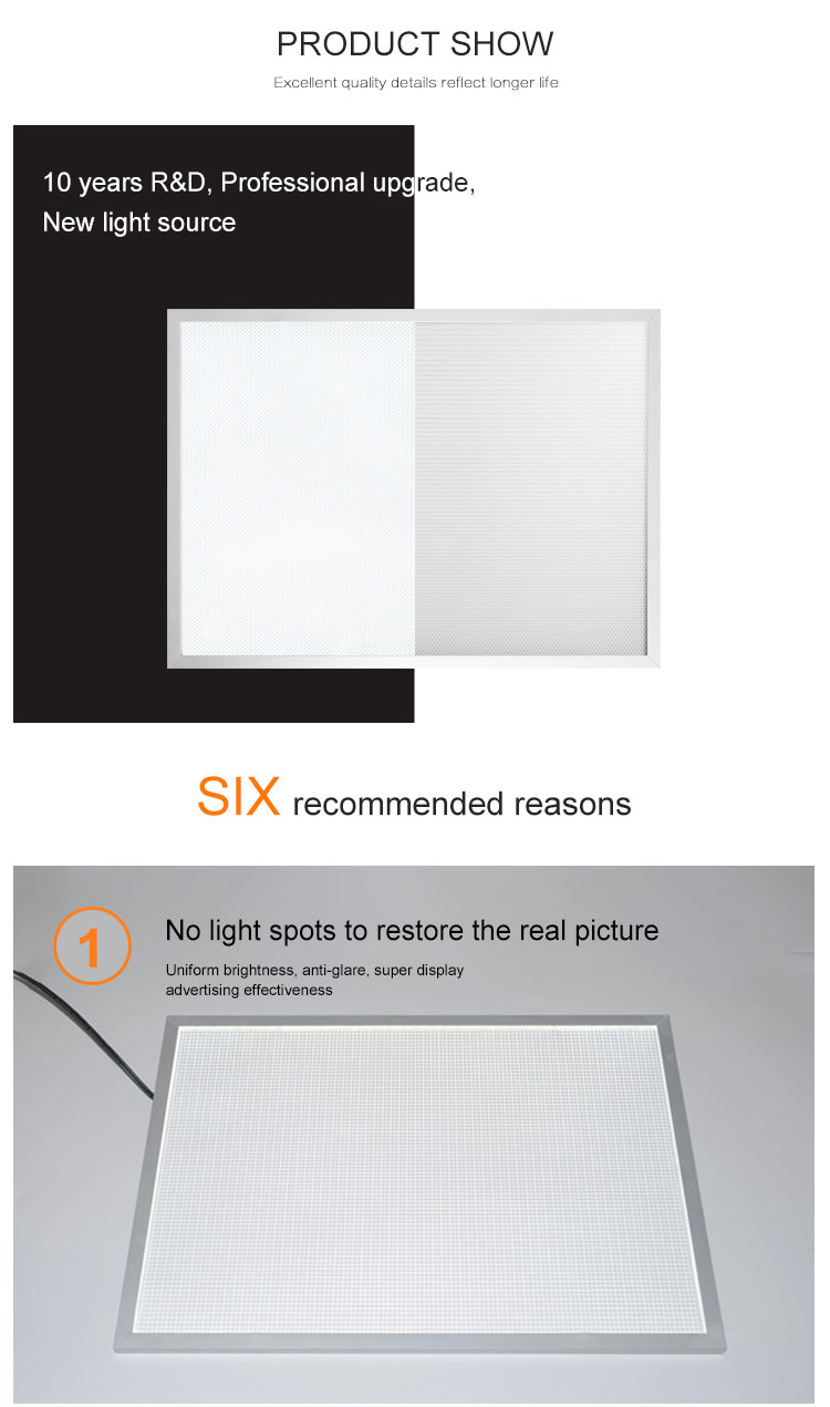 customized wall mounted led panel light rgbw led panel advertising led lumisheet