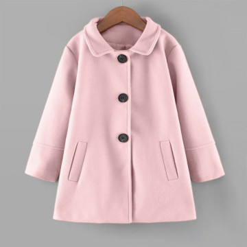 Girls Wool Coat Cotton Trench Coat