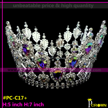 Queen Crown,King Crown,Crystal full round crowns