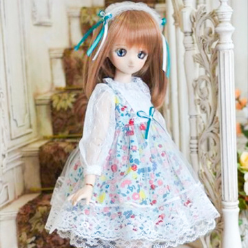 BJD Rosa/Blauer Anzug für SD/DD/MSD Puppengröße