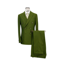 New design Spring style half Canvas suit mens formal suit fashion green men wedding suits