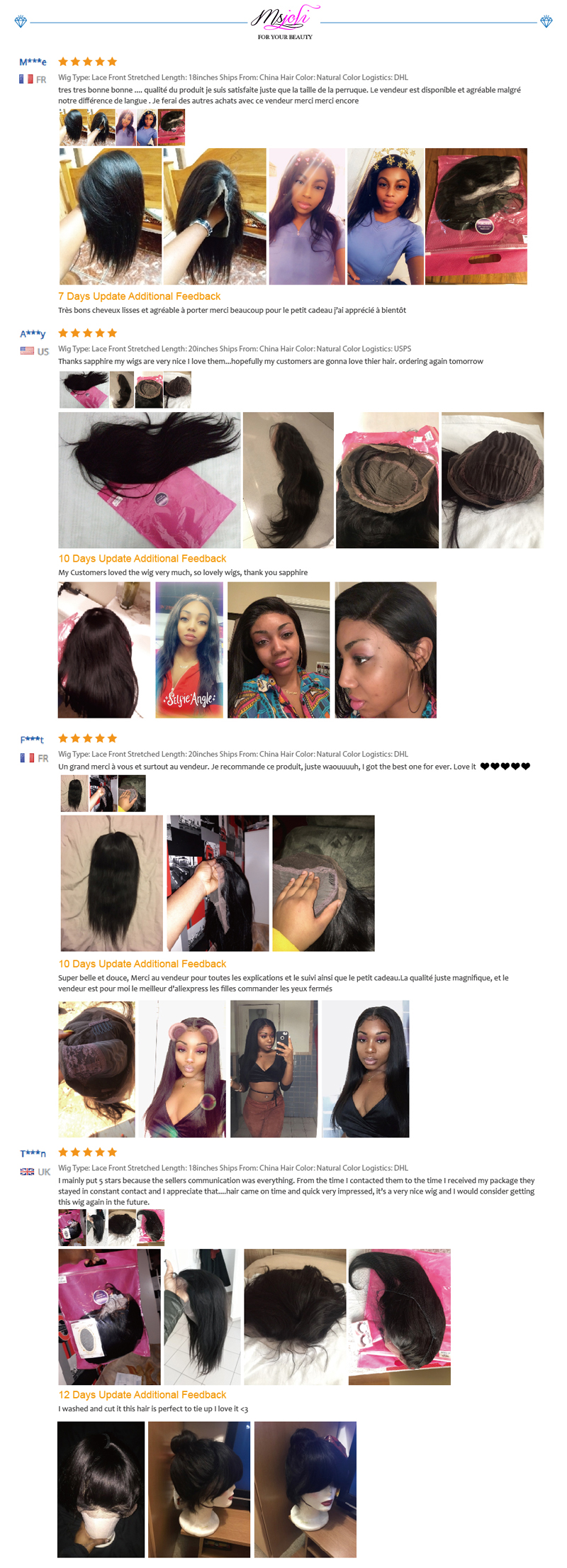 Brazilian raw unprocessed virgin hair Wigs Pre Plucked Hair Line with Baby Hair 13 * 4 HD Lace Frontal wigs