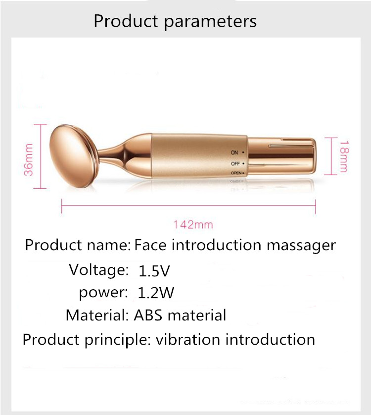 Electronic beauty equipment home electric facial essence introduction instrument V face micro vibration massager