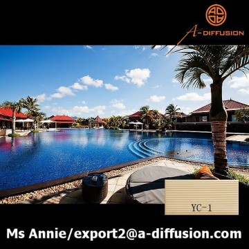 Yellow ceramic tile border