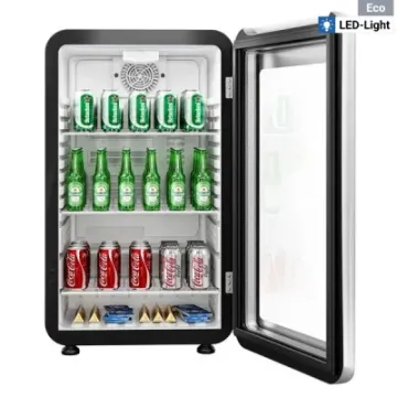 Beverage Drink Cooler Mini Bar Glass Door Mini Refrigerator