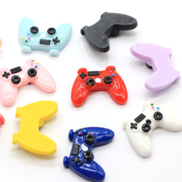 100pcs 21*28mm Flatback Resin Gamepad Cabochons Simulation Game Controller Charms for Key Chain Making Accessory