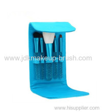 Beautiful Shiny Blue 5pcs Mini Travel Make Up Kits With Crystal Handle?