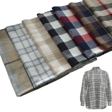Wool coat fabric plaid check flannel fabric