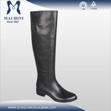 Flat genuine leather over the knee high women boots