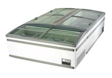 Supermarket island freezer showcase