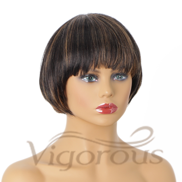Short Bob Black Mixed Blonde Human Hair Products Buyers Of Usa Straight Expensive 100% Real Brazilian Human Hair Wig