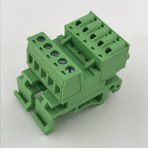 push in botton pluggable Din rail terminal block