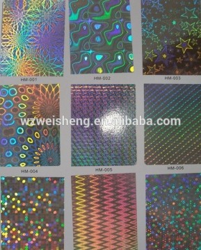 holographic laser paper,18micron laser film,transparent laser foil film