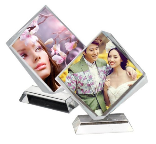 High Quality Personalized 3D Sublimation Crystal Blank Photo Frame Octahedron Shaped