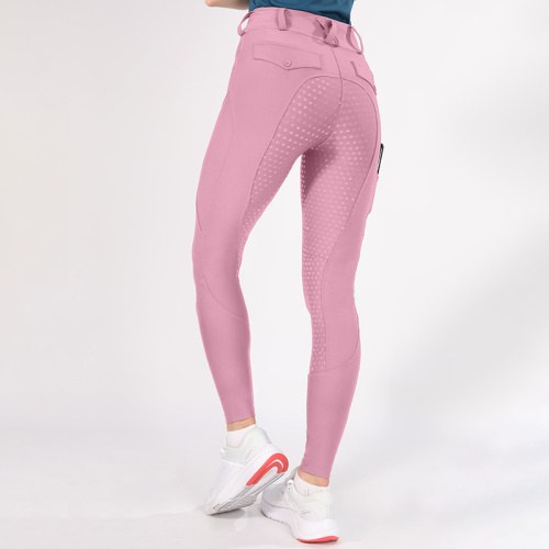 Pink Equestrian Breeches Full Seat Grip Dot