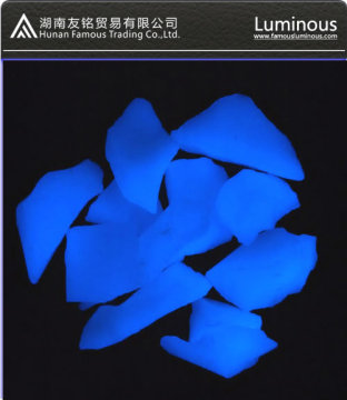 Sky- Blue Glow in the dark Gravel stone for driveway