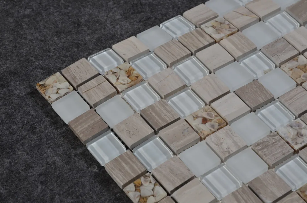 Popular in Ethiopia Manhattan Blend Stone Glass Mosaic Tile Sheets