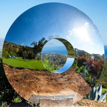 High quality polished stainless steel eye side slide sculpture