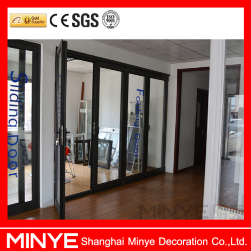 2015 hot sell AS2047 Aluminum glass folding door/aluminum door /folding door