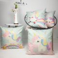 Set Einhorn Dekokissen Covers Pink Cute Animal Dekorative Kissenbezug Kissenbezug für Sofa Schlafzimmer Auto Couch 18 x 18 Zoll