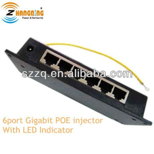 90W 6 port poe power supply gigabit POE injector