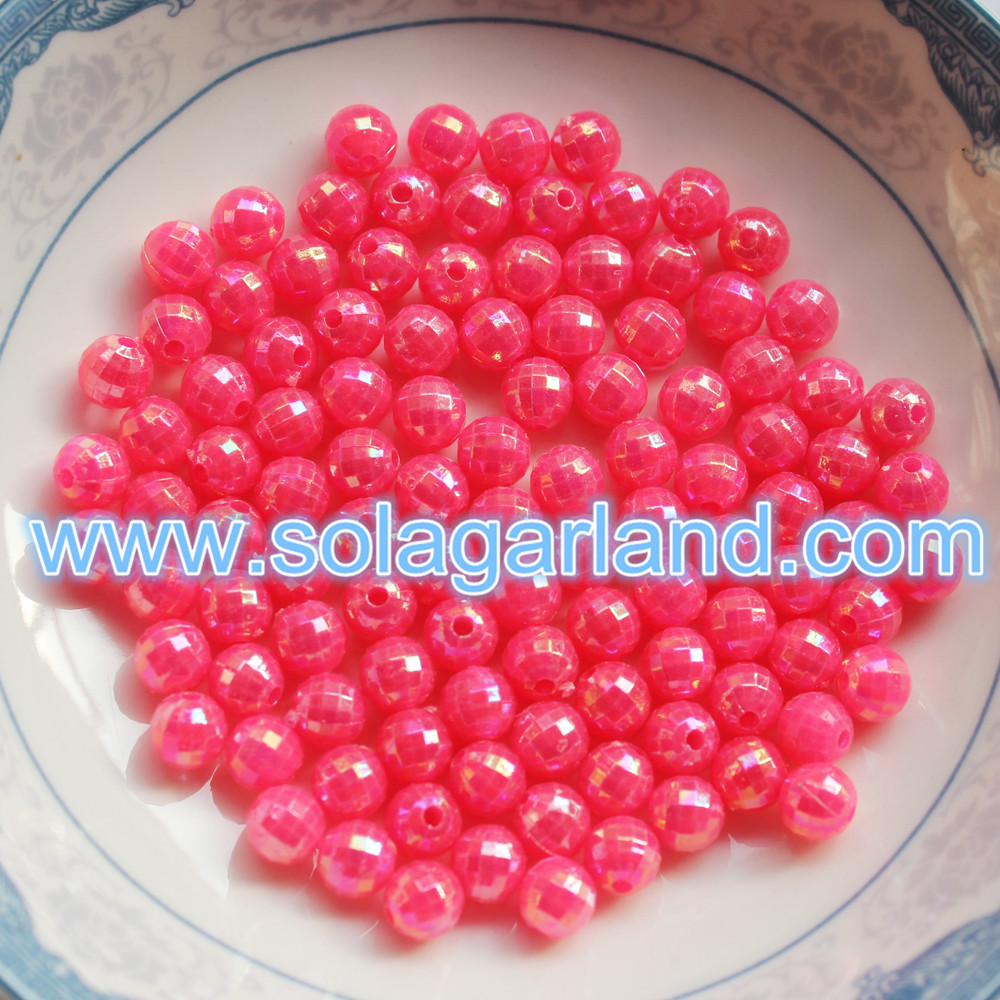 Plastic Round AB Gumball Beads Charms