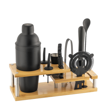 Double Cocktail Shaker Set with Stand