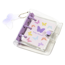 Customizable Mini Loose-Leaf PVC Notebook with Keychain