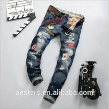 china custom embroider patches jeans destroy wash men jeans negotiate price