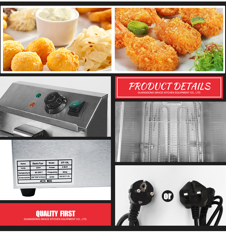 Commercial Stainless Steel Restaurant electric Deep Fryer for chips ,fish,chicken,meat frying