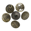 These Mixed Antique Silver Flower Metal Buttons