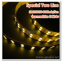 shining doubleline strip smd5050 600p 5m per roll 24v plastic strip roll