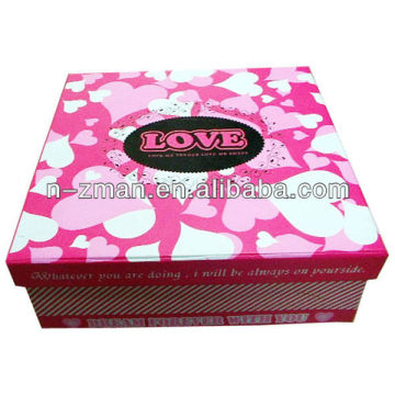 Pink Color Box,Packaging Box with hot stamping,Apparel Packaging Box