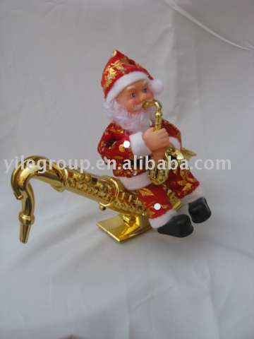 8&quot;  santa sit on saxophone