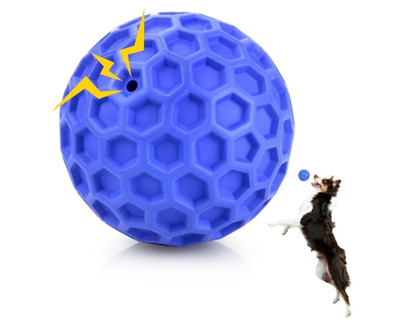 Indestructible Squeaky Dog Ball for Intense Chewers