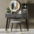 Dressing Table Set with Touch Screen LED Mirror
