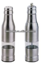 stainless steel Bottle shaped Pepper mill and Salt shaker